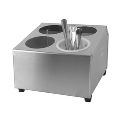 4-Hole Stainless Steel Flatware Holder
