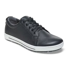 Birkenstock QO500 Sneaker, Black Leather with Black Laces, Men's 12-12.5
