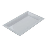 American Metalcraft MEL21 Rectangular White Melamine Platter, 21" x 13"
