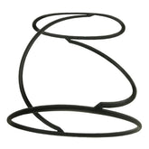 American Metalcraft LWUS779 Contempo Swirl Pizza Stand, 7" x 9" x 7", Black Metal