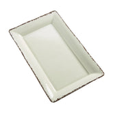 American Metalcraft AWMEL12 Antique White Large Rectangular Melamine Platter