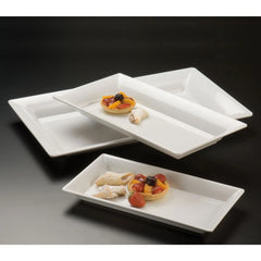 American Metalcraft MEL21 Rectangular White Melamine Platter, 21" x 13"