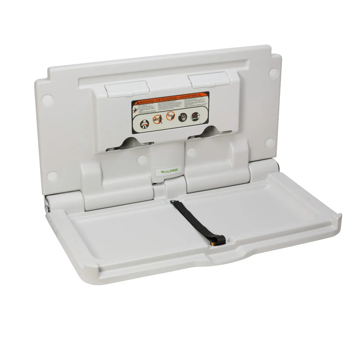 Alpine 411 Wall Mount Baby Diaper Changing Station, White