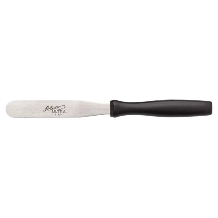 Ateco 1304 Pastry Spatula w/ Black Plastic Handle, 4-1/4"