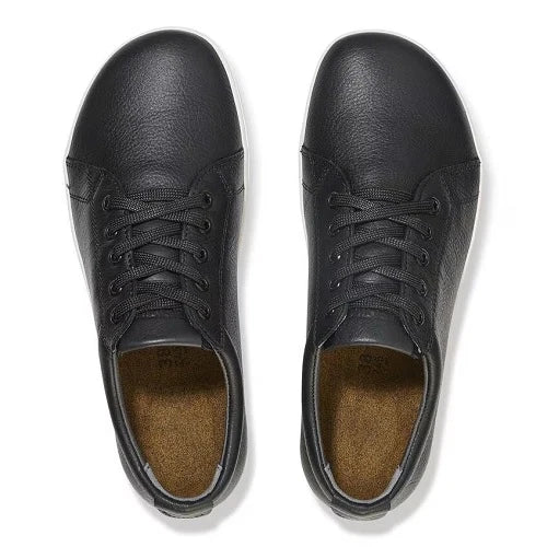 Birkenstock QO500 Sneaker, Black Leather with Black Laces, Men's 12-12.5