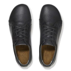 Birkenstock QO500 Sneaker, Black Leather with Black Laces, Men's 12-12.5