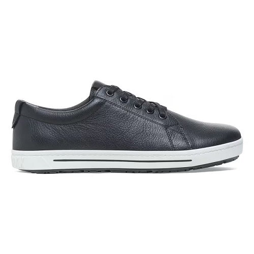 Birkenstock QO500 Sneaker, Black Leather with Black Laces, Men's 12-12.5